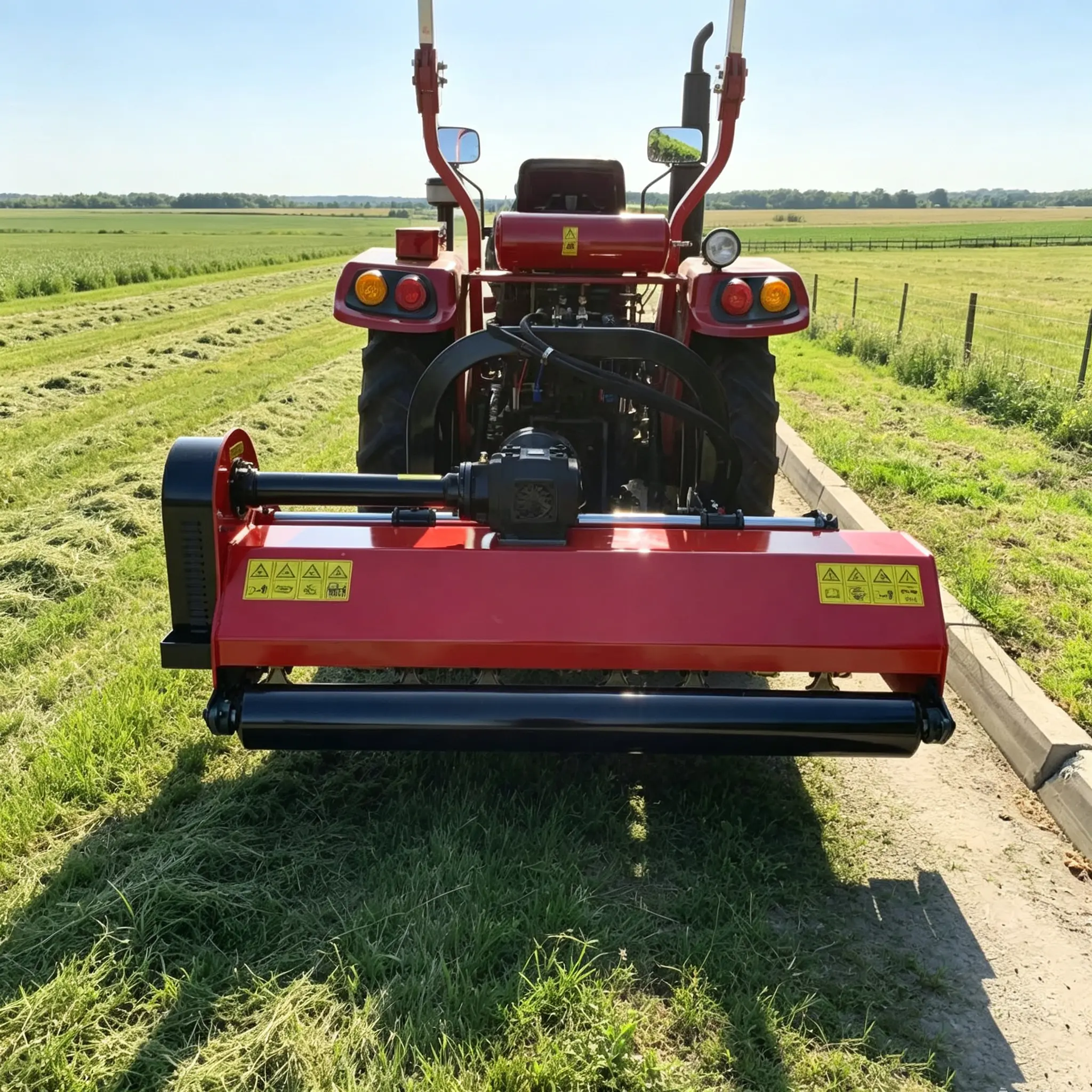 Heavy Duty Tractor Flail Mower Attachment (Grass Cutting Machine), 135cm, 40-70HP PTO Driven, 22 Hammer Blades, 2160 RPM High Speed Rotor, Cat 1-Cat 2 3-Point Hitch for Grass, Orchard