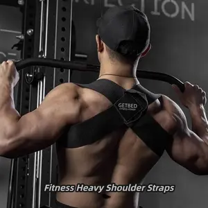 Open shoulder assist strap, Shoulder support, Fitness heavy shoulder straps, bench presses, shoulder training, press lifts,chest straight, straight back correction,open shoulder assist straps Posture Straightener Healthcare