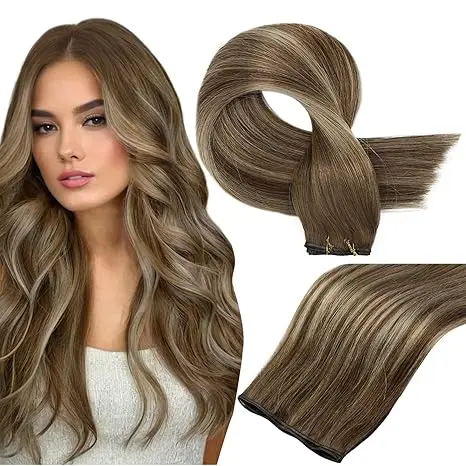 Genius Weft-# 4/24/4 Middle Brown And Blonde