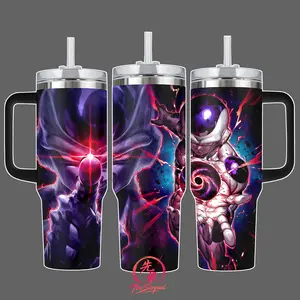 Frieza Stainless Steel Insulated Travel Dragon Tumbler With Straw | 20oz 40oz Legendary Super Saiyan Power Edition Dbz fans