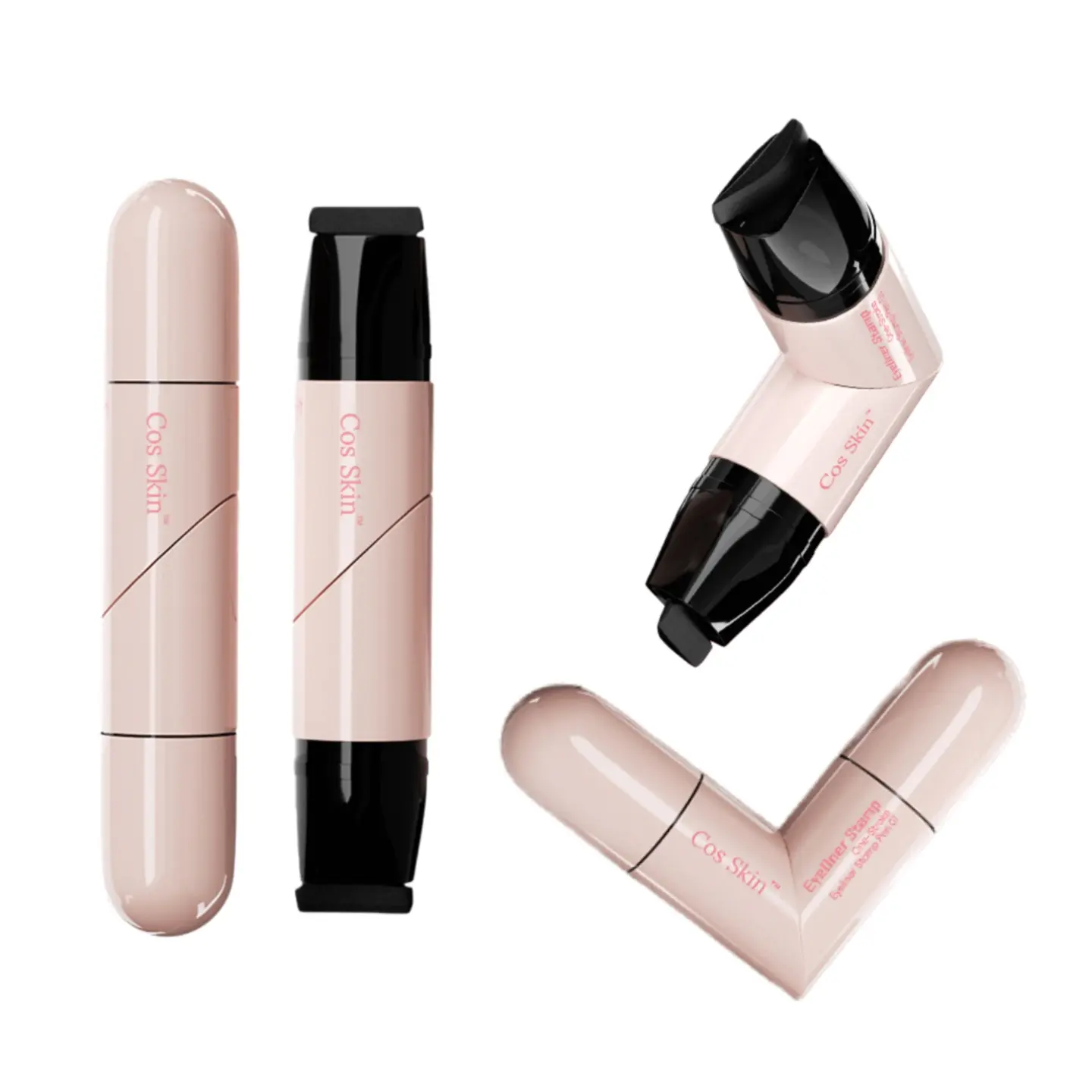 Rotating Eyeliner Stamp Set, Dual Head Design with Wing Stamps, Quick Drying Long-Lasting No Smudge, Perfect for Cat Eye Makeup