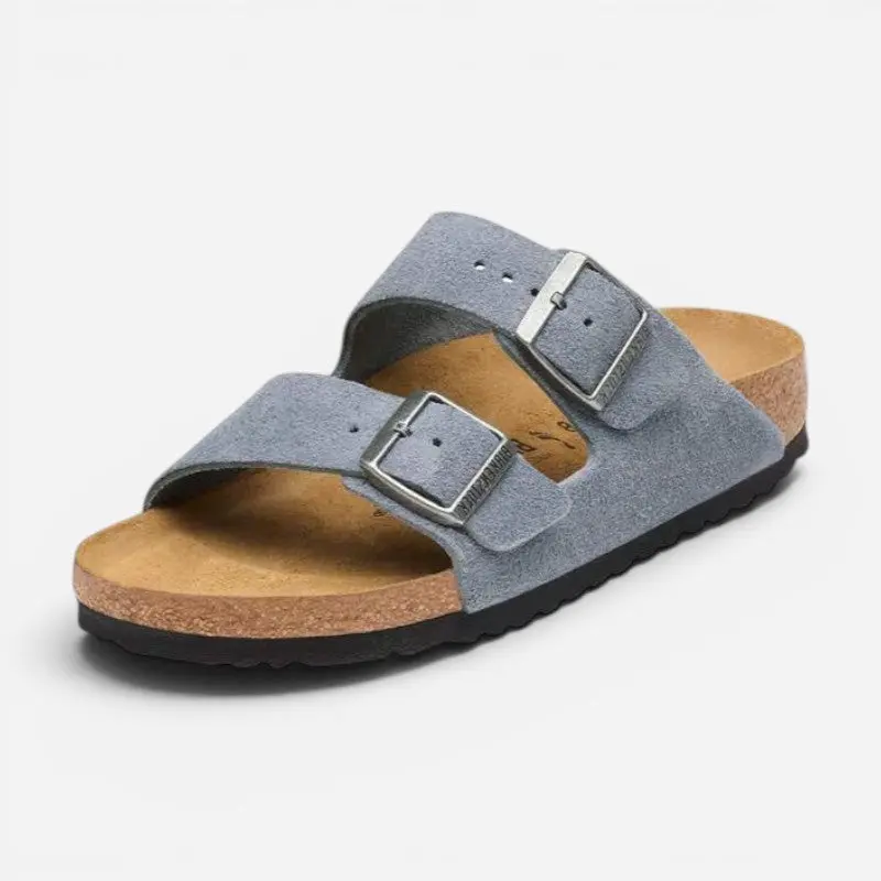 Arizona Stone Blue Suede Leather Narrow