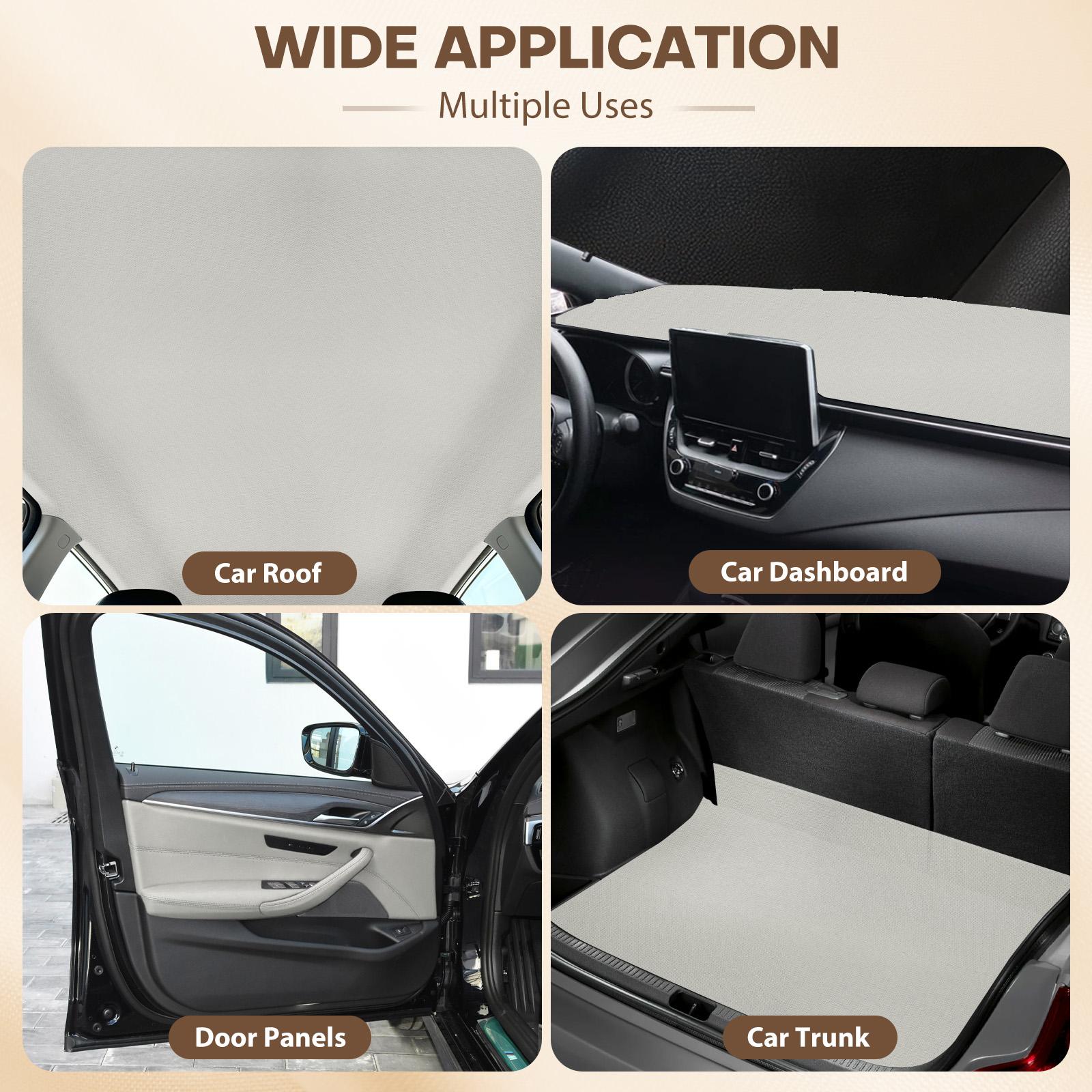 Auto Headliner Synthetic Leather Fabric Upholstery ceiling Suede Backing FABRIC Multi-color Upholstery Material – 60" Flat Knit, 1/8" (3mm)   with  Foam Backed, Sold by the Yard, for Auto Car Roof Dashboard Door Panels Trunk Repair