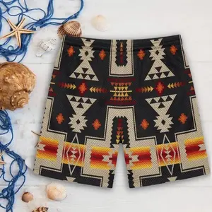 Aztec Tribal Mesh Shorts Men Women Southwestern Geometric Gym Athletic Loose Casual Streetwear All Season Breathable Basketball Running Shorts