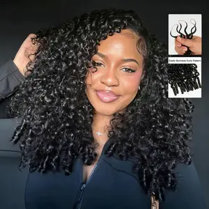 [Lowest]Cheetahbeauty Burmese Curly Crochet Hair for Miracle Knots Boho Braids Water Wave Crochet Human Hair Extension Pre-Separated 50g/Pack, 4-5 Packs for Full Head #Summervibes #weeklydeals #HairTutorial #HairStyles #tiktokshopmemorialday