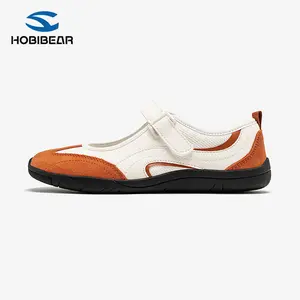 HOBIBEAR Women's Wide-Mouth Slip-On Casual Trainers - Wide-Fit Shoes, No-Lace Minimalist Footwear, Breathable Comfortable Walking Shoes, Non-Slip Sole for Barefoot Wear,summervibes