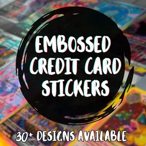 Embossed Holographic Debit/Credit Card Decal Small Chip Only Embossed Holographic Debit/Credit Card Decal Small Chip Only