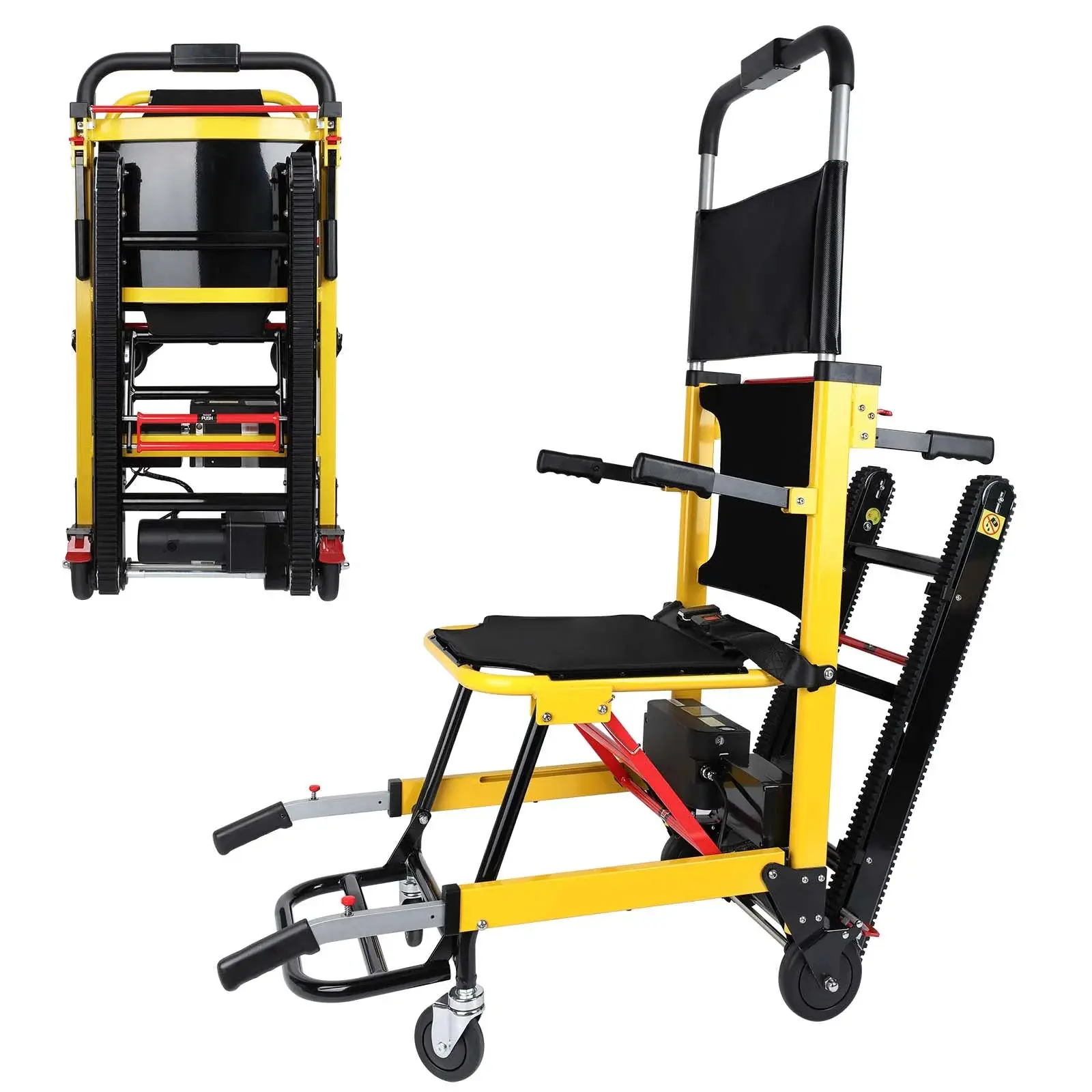 Electric Stair Climbing Chair Foldable Emergency Stair Lift Wheelchair