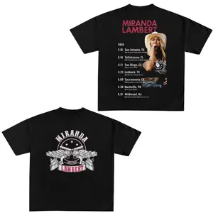 Miranda Lambert 2026 Tour T-Shirt – Country Music Concert Graphic Tee, Western Style Fan Shirt for Men Women