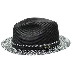 Bruno Capelo Straw Hat "Antonio" (Black/White)