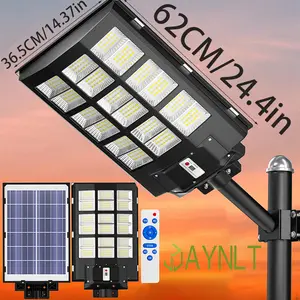 3800W IP67 Solar Street Lights Outdoor,6500K 298000LM Highest Lumen Solar Parking Lot Lights, Duks to Dawn Solar Flood Security Lights Motion Sensor for Yards, Driveways garage garden Solar Street