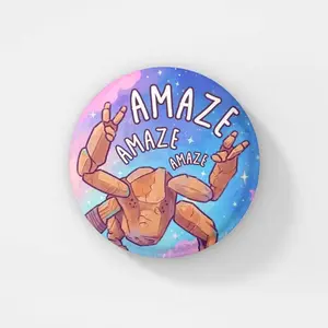 Inspired Project Hail Mary Badge Pin Buttons | Alien Rocky, Sci-Fi Gift, Amaze Pin