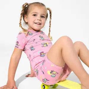 Skater Kitty Bamboo Kids Pajama Short Set