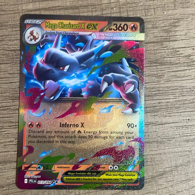 Mega Charizard ex Trading Card Game Collectible Card