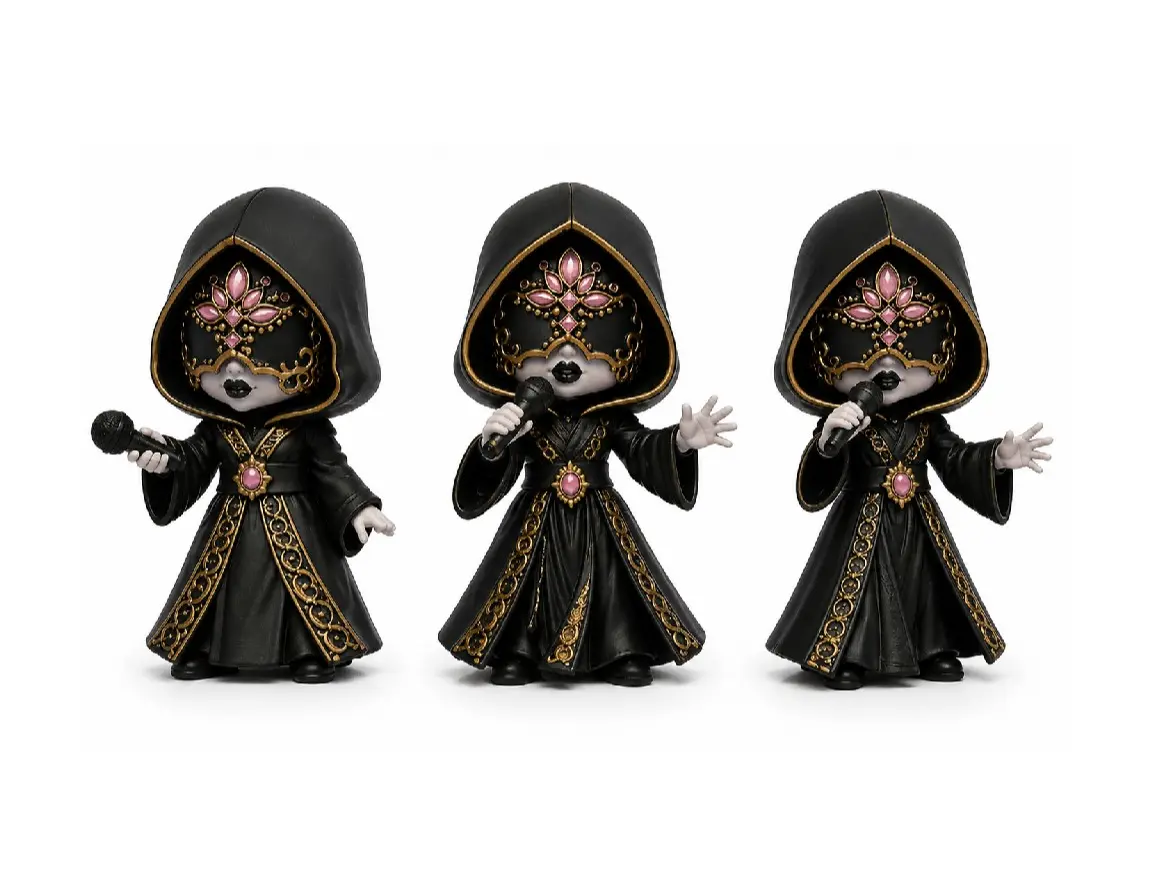 Stygian Trio — Set of 3 Gothic Singer Chibi Figures