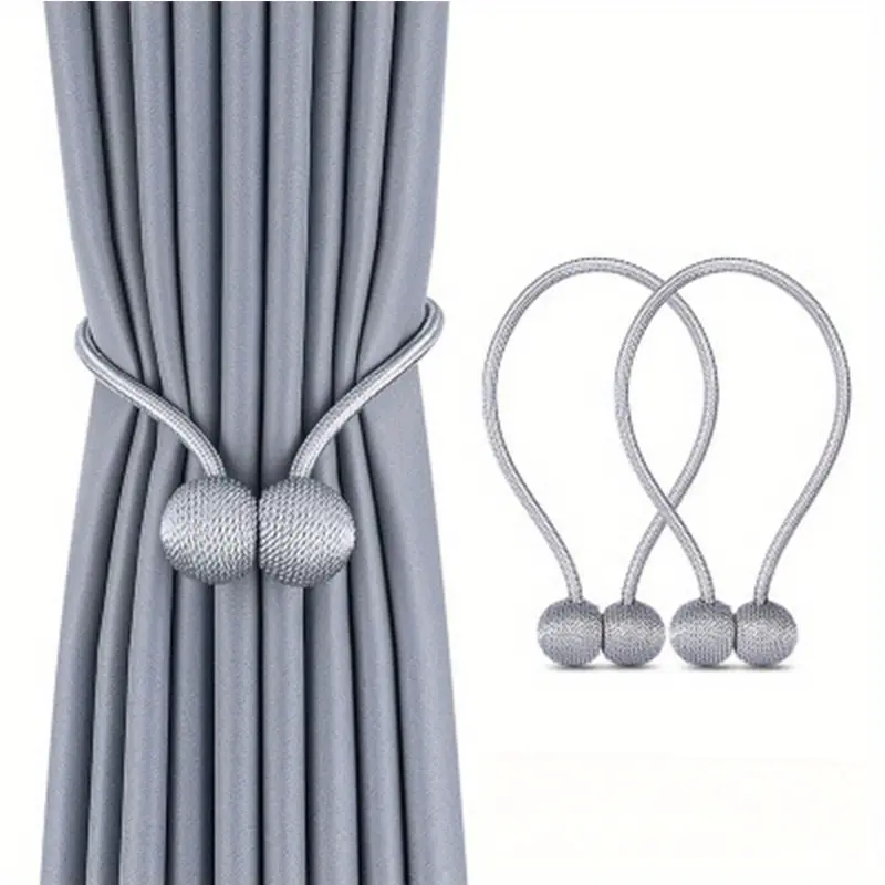 2pcs/pair Magnetic Curtain Tiebacks, Earphone Design Curtain Holdbacks, Bathroom Shower Curtain Accessories, Home Decor Curtain Buckles, Unique Decorative Curtain Drape Clips, Window Decorations Supplies, Curtain Tie Backs for Curtains