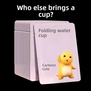 Outdoor portable cup, foldable water cup, mouthwash cup, retractable cup, cartoon travel children's toothbrushing and mouthwash cup