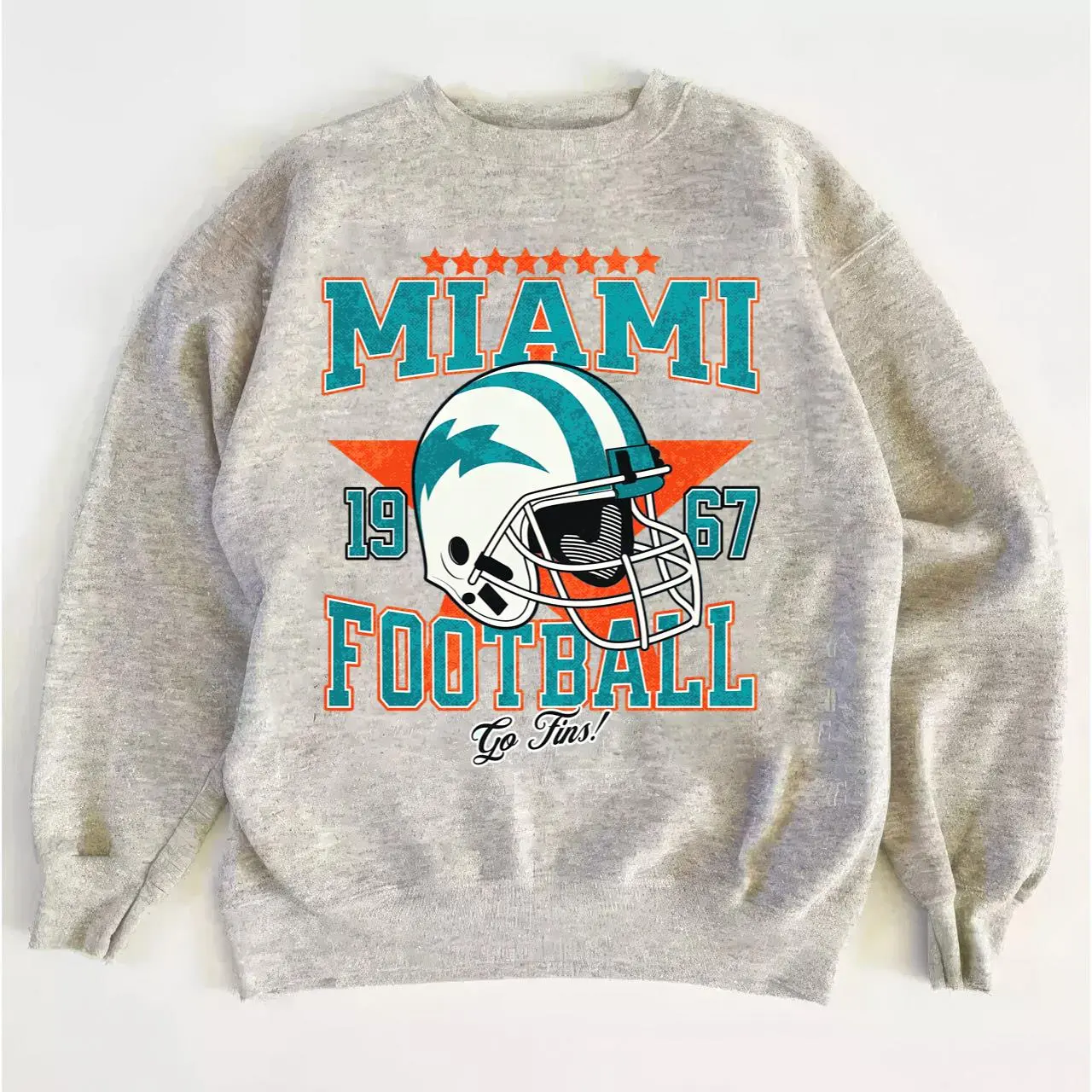 Miami Vintage Football Crewneck Sweatshirt, Retro Fan Pullover, Florida Football Gift