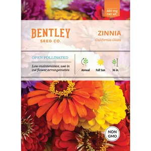 Zinnia, California Giant Mixed Seed Packets