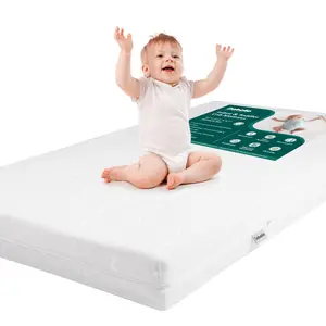 Babelio Cloud 1 Dual-Sided Breathable Crib & Toddler Mattress Memory Foam, Easy Clean, CertiPUR-US Certified