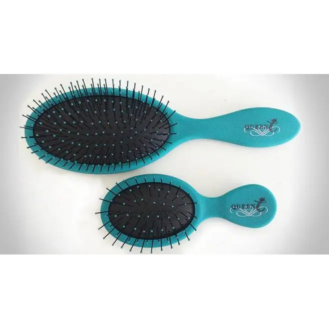 BUNDLE Queen C Regular Size and Mini Extensions Detangler Brushes