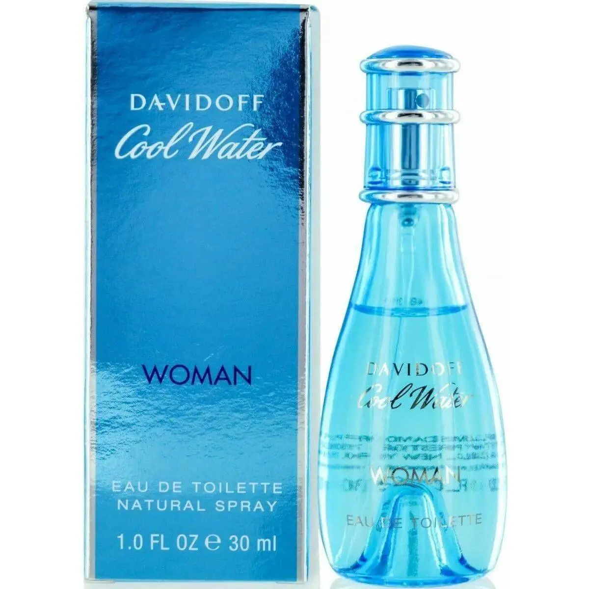 Davidoff Cool Water Women's Eau de Toilette (EDT) Fragrance Spray - 1.0 fl oz Aromatic Fruity Casual Perfume, Everyday Fragrance, New in Box Beauty Product, Perfumes for Women