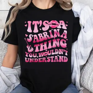 100% Cotton Its A Sabrina Thing You Wouldnt Understand Funny Name T-Shirt Women Girl Gift Top Casual Shirt For Fans