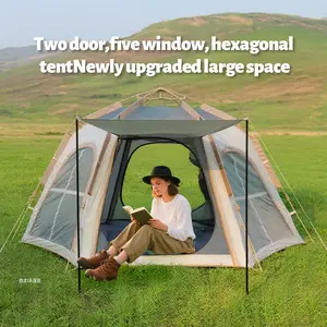 [2-3 Person Pop Up Tent] Waterproof 60 Second Easy Quick Setup 4 Season Dome Tent Reactive Outdoor Tent  Family Beach Tent，For Hiking Backpacking Traveling Glamping Beach Lightweight Portable Tent camping essentials camping accessories