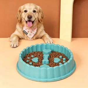1 Pc Large Dog Slow Feeder Bowl, Puzzle Feeder, Durable Pet Food Dish, Ideal for Long Meals, Easy to Clean, Perfect for Dogs, Enhances Dining Experience