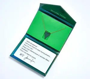 Diamonique x Jennifer Miller Mini Pave Heart Necklace Sterling Silver