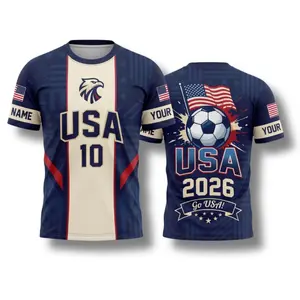USA 2026 Soccer Fan Shirt, Custom Name Number Tee, Patriotic Football Gift