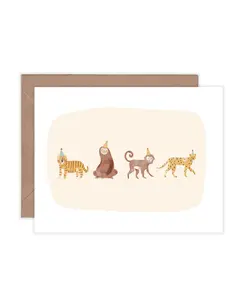 Original Party Animal Greeting Card for Birthday Celebrations