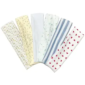 Headbands for women with short hair, non-slip elastic floral headbands, soft fabric headbands for women’s hair, 2-inch thick striped headbands for girls, Valentine’s Day heart headband