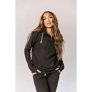 Ampersand Avenue - Halfzip Hoodie Performance Fleece - Stone