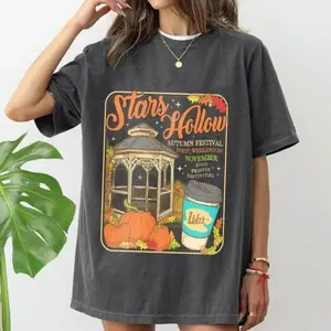 Stars Hollow Connecticut 1779 Shirt - Sweatshirt - Hoodie, Gilmore Girls Shirt, Autumn Tshirt, Luke’s Diner Shirt, For Men, For Women, Casual, Classic Fashion Cotton Underwear Top Comfort Womenswe
