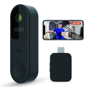 2K HD Battery Doorbell Camera Wireless with Ring Chime, Smart Video Doorbell with Two-Way Talk, Secure Cloud Storage, AI Detection and Instant Alerts, Night Vision, Compatible with Alexa Doorbellcamera Alarm