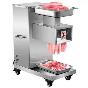 【Summervibes】VEVOR 110V Commercial Meat Cutter Machine 1100LB/H Electric Meat Cutting Machine 750W Commercial Meat Slicer 3mm Blade Restaurant Food Slicer Stainless Steel For Kitchen Restaurant Supermarket
