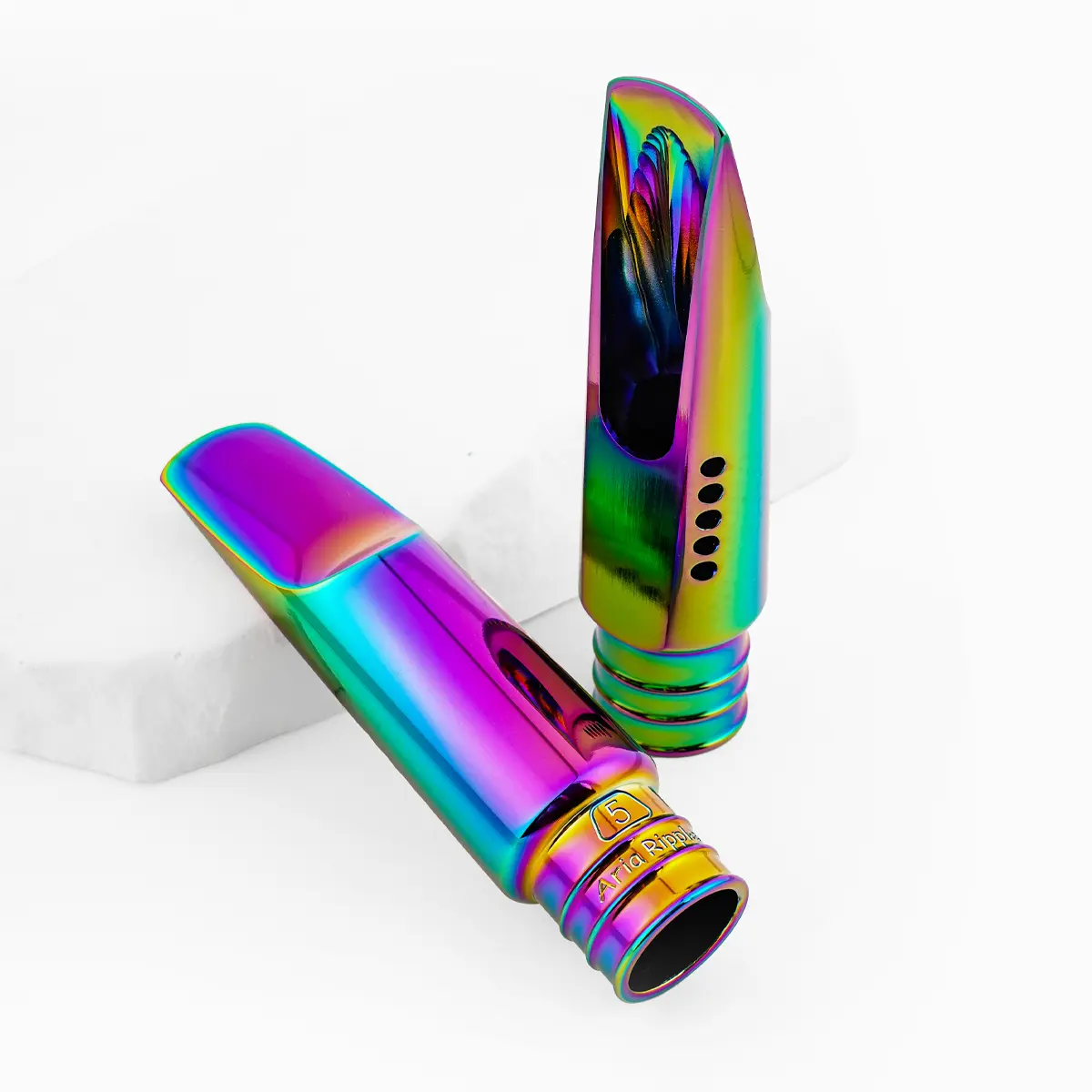 Alto Sax Metal Mouthpiece,Rainbow coating process, Premium Durable Alloy, Bright Clear Tone with Strong Penetration, Comfort Smooth Playing, Compatible with Most Alto Saxophones for Musicians & Jazz Players