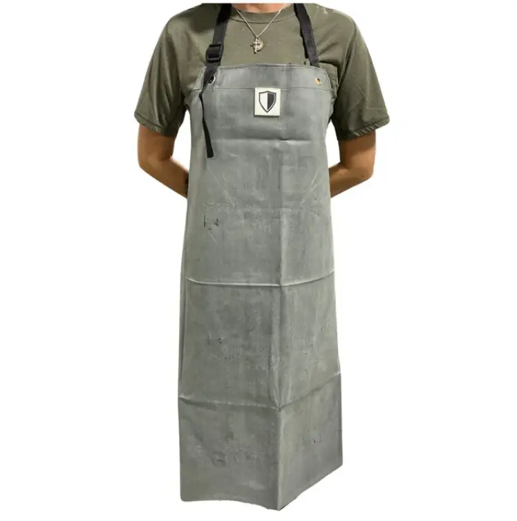 Oil Shield® Hycar, Black Nitrile Rubber Apron Mid-Weight 42", Industrial Kitchen