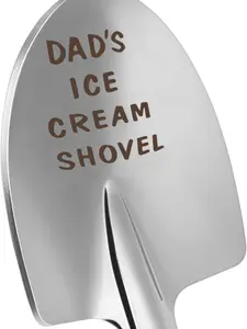 Fathers Day Dad Gifts from Daughter Son Wife,Fathers Day Birthday Christmas Gifts for Dad,Funny Ice Cream Spoon,Funny Engraved Stainless Steel Spoon Shovel.