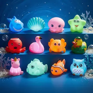 Colorful Glow Floating Bath Toys for Children, Water-triggered Induction Light Function, Non-toxic Safe Bath Accessories for Baby Shower, Multi-scene Use in Bathtub, Pool and Water Pond, Hot Pick Summer Toy & Festival Gift