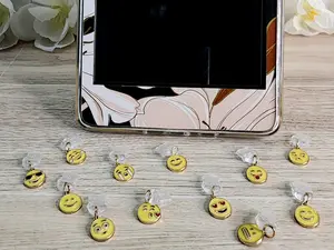 Kindle Emoji Dust Plug Charms/E-Reader Charms/Cell Phone Charm Dangle  Compatible For All Type C & Iphone Devices