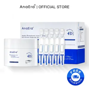 AnaEra Plump 2 Steps Skincare Set | Ultra Hydrating Serum + Collagen Cream | Hyaluronic Acid, Collagen, Triple Peptides | Smooth Skin, For Dry Fine Lines and Wrinkles | Oily, Dry Skin