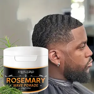 100g men's hair strong styling wave oil, 360 degree wave training wave oil, layered waves, easy to wash hair cream, moisturizing oil, Long Lasting Hold, control and silky luster, rosemary wave cream curls 360 degree hair care cream, Haircare