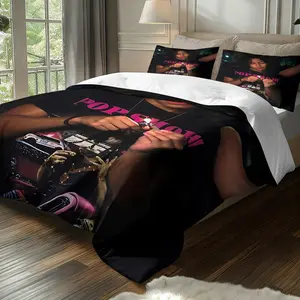 3Pcs,DD Osama  three-piece bedding set, soft, comfortable and skin-friendly, universal in all seasons, bedding set, no pillow core, no quilt core, suitable for bedrooms, guest rooms - (1 quilt cover + 2 pillowcases)