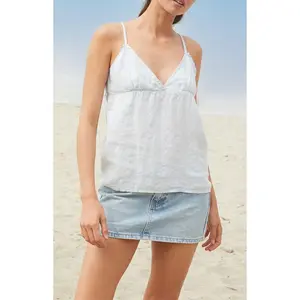 John Galt Women's V-Neck Babydoll Top