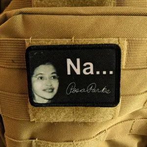 rosa parks "nah" meme patch 2x3 inch hook and loop backing