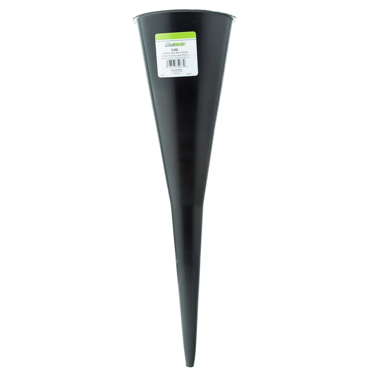 Plews LubriMatic Long Neck Plastic Funnel - 2 Quart, 56 oz Fluid Capacity, Extra Long Neck to Reach out of the Way Spots in Vehicles, Utility