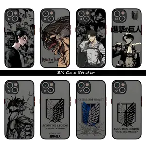 Hot Anime Attack on Titan Eren Yeager Phone Case For iPhone 17 16 15 14 13 12 Pro Max Plus Anti Fall Birthday And Holiday Gifts Case Cover