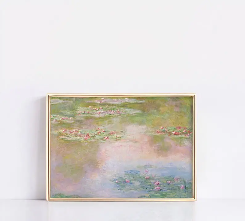 Water Lilies By Claude Monet Poster, Claude Monet Print, Monet Exhibition Print, Landscape Wall Art, Wall Decor, Home Decor, Modern Art